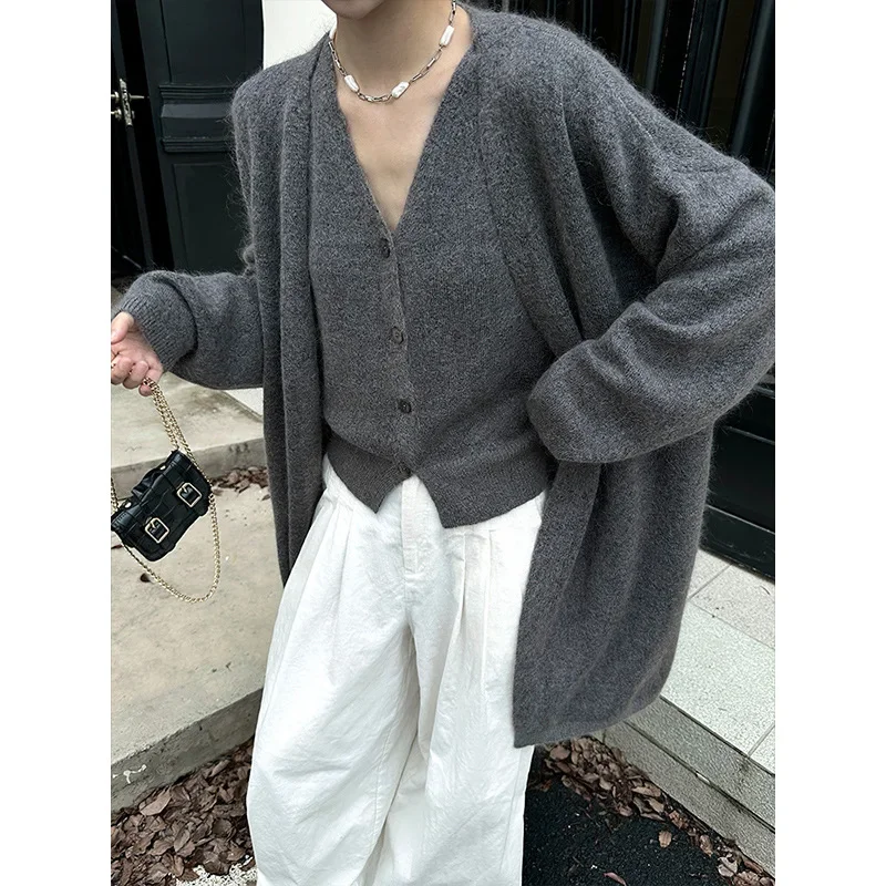 DTWO осенне-зимний вязаный топ оригинальный французский стиль элегантный дизайн