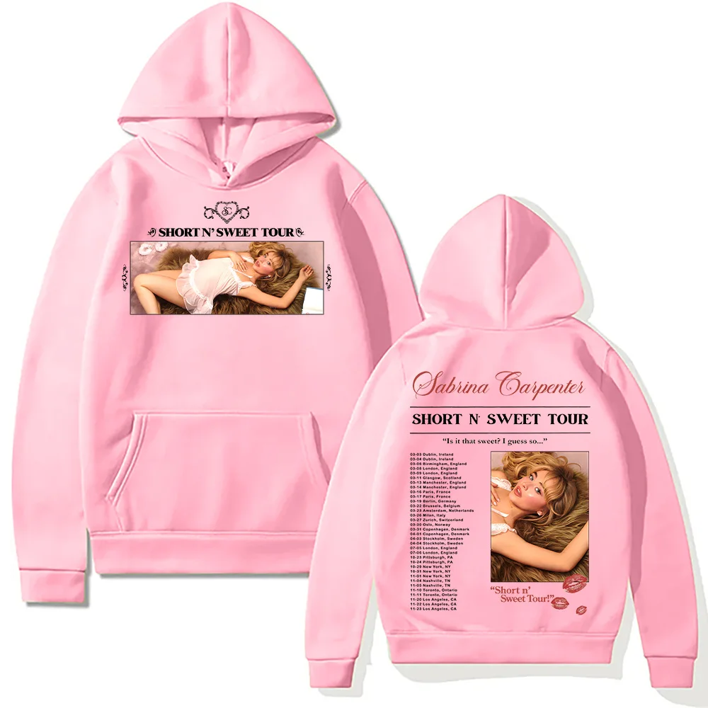 Фото Sabrina Carpenter Short N Sweet 2025 Толстовка Dreamy Sweet Эстетический пуловер Ретро Esthetische Kleding Толстовка Негабаритная толстовка №2