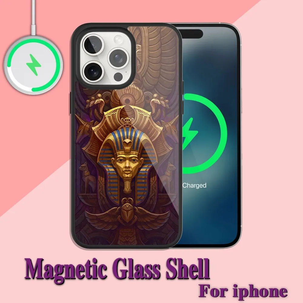 Чехол для iPhone с магнитной застежкой из Египта зарядки 13 14 15 11 12 Pro Max Plus