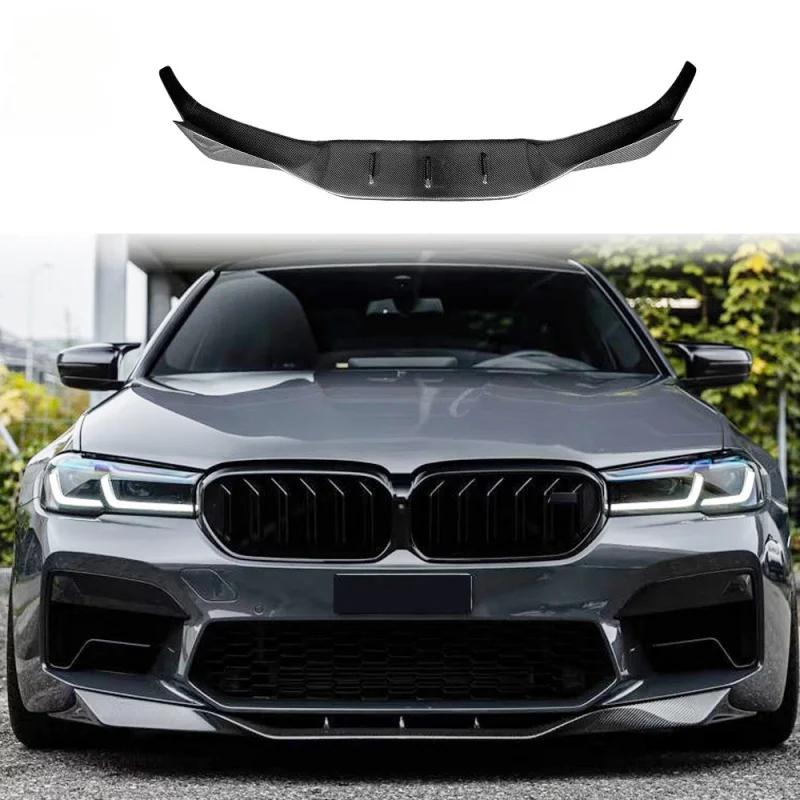 Фото Спойлер-сплиттер RKP Style из карбона для переднего бампера M5 F90 2017-2023, спортивные аксессуары для тюнинга №1