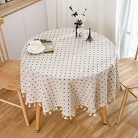 round table cover clothflower pattern polyester fabric tablecloth for kitchen table home dinner restaurant wedding decor