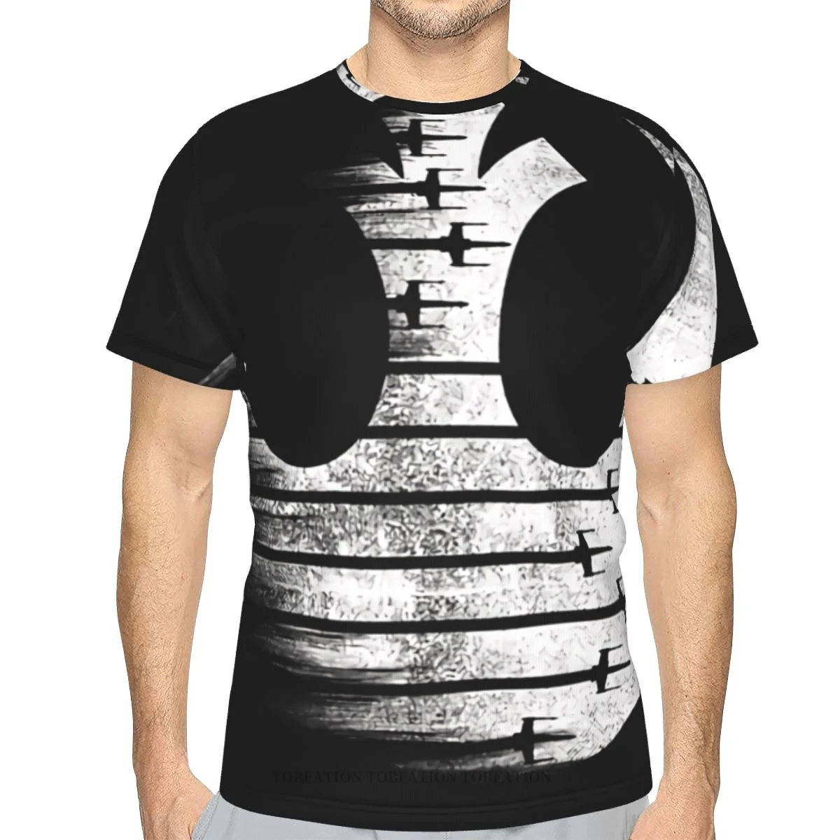 

Rebel Forces Space Polyester 3D Print Men's T Shirt Outdoor Sports Quick-drying Clothes Casual Loose T-Shirt Street Tees