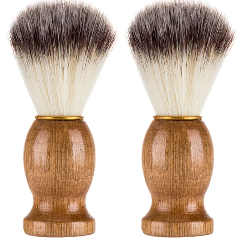 Brosse de rasage avec manche en bois pour homme  pour Salon de coiffure