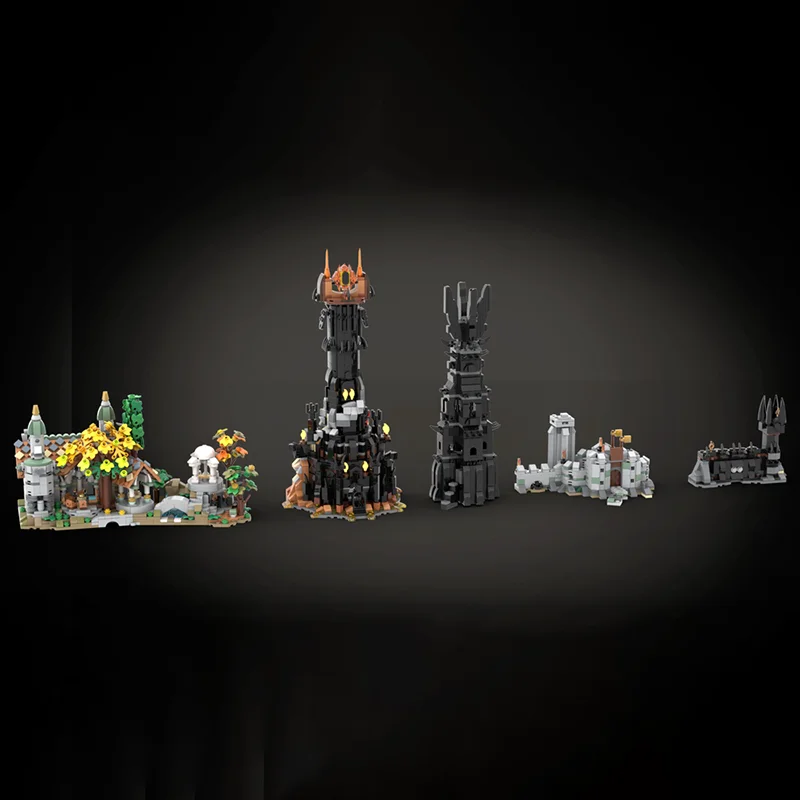 Кольца, фильмы, Moc, строительные блоки, мини-черные ворота, боевой набор, модель, технология, кирпичи, сборка «сделай сам», праздничные строительные игрушки, подарки (art.: 3920d458cd2d0) - 3920d458cd2d0