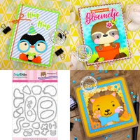new summer bear decoration metal lace cutting dies template diy scrapbook decoration embossing process template die cutting 2022