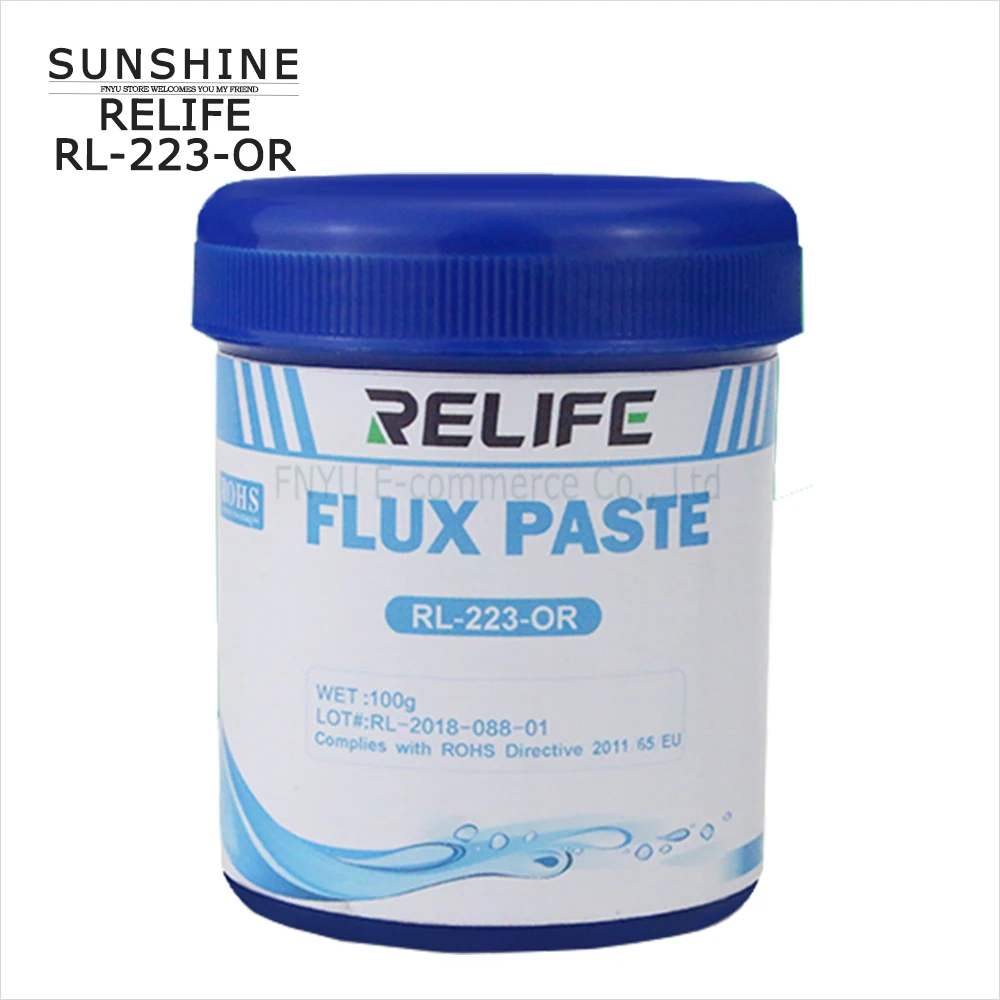 

RELIFE RL-223-OR 100g PCB SMD BGA flux lead-free and halogen-free environmentally friendly no-clean rosin solder paste Solder