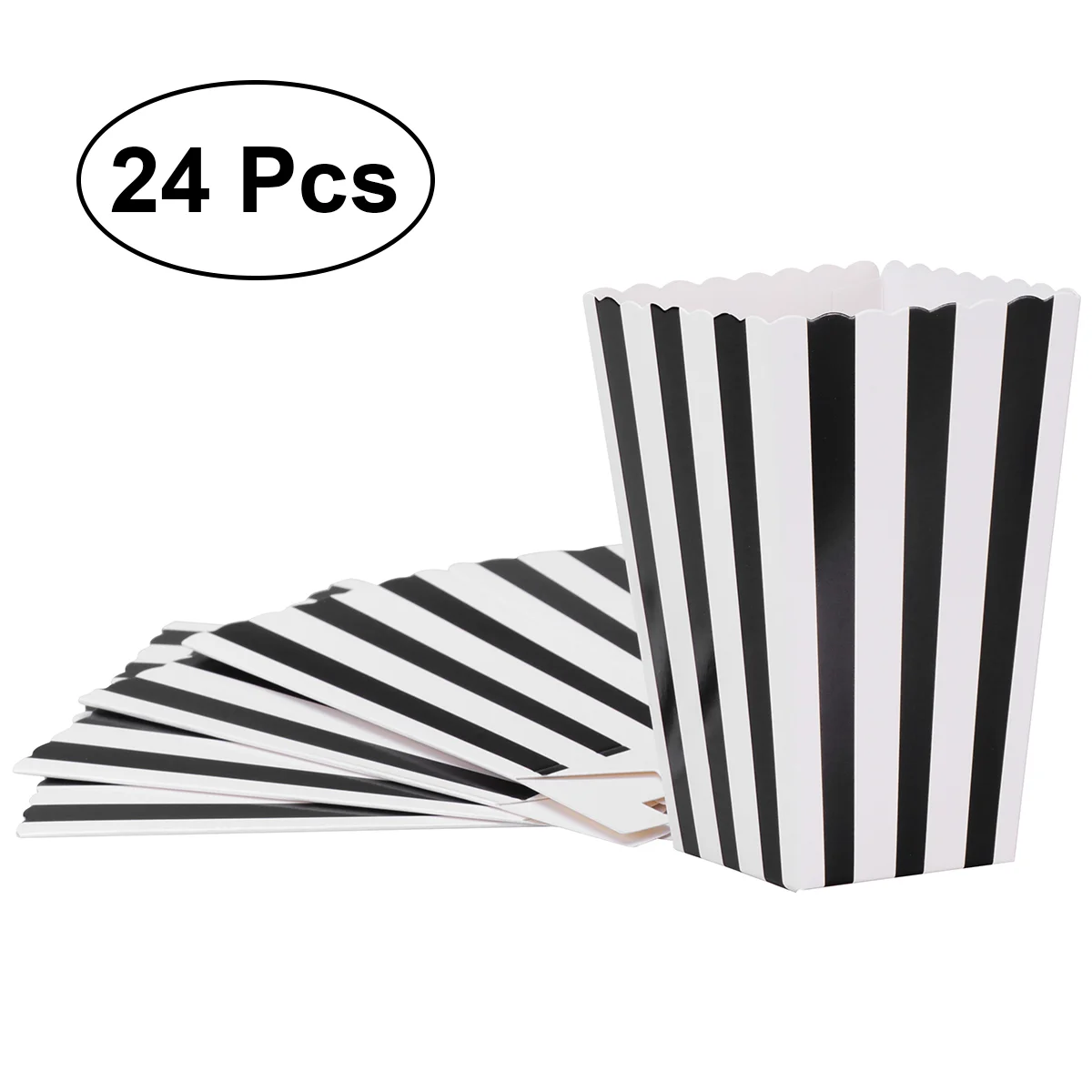 

Popcorn Stripe Box Cartons Boxes Containers Holder Bags Individual Servings Buckets Bowls