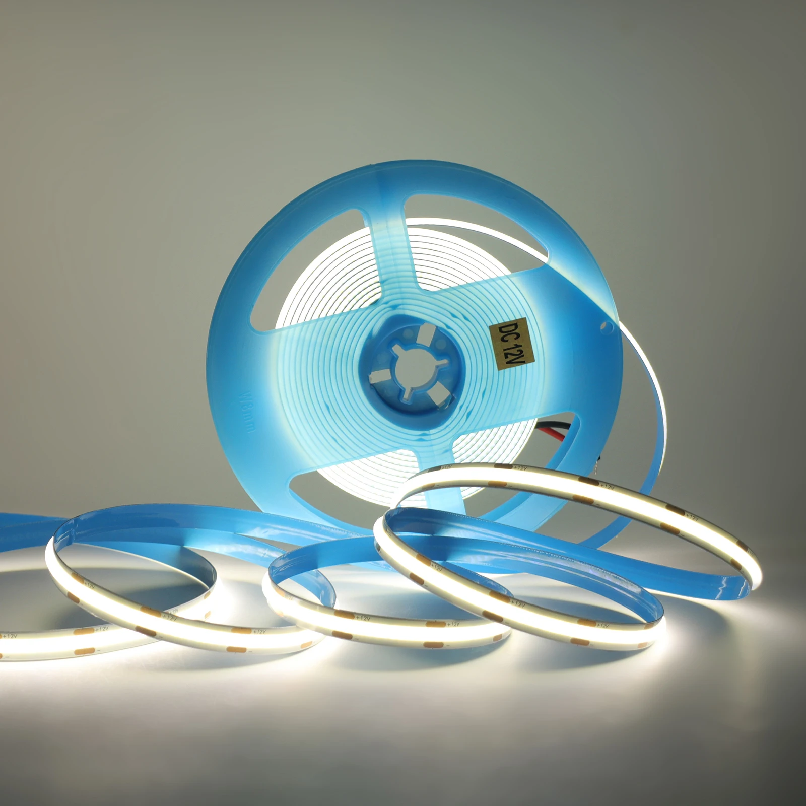 HEGEHE Светодиодная лента 5м/10м 8мм теплый/натуральный/холодный белый 12В/24В 480leds/м