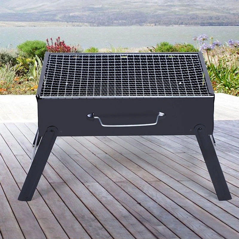 

Outdoor Stainless Steel Charcoal Grill Barbecue Tool Portable Folding BBQ Cooking Grid Park for Camping Cooking Picnic