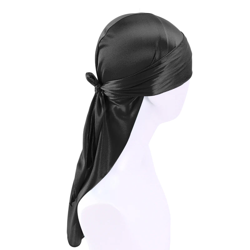 Банданы с длинным хвостом унисекс для взрослых атласная бандана Doo Rag Durag