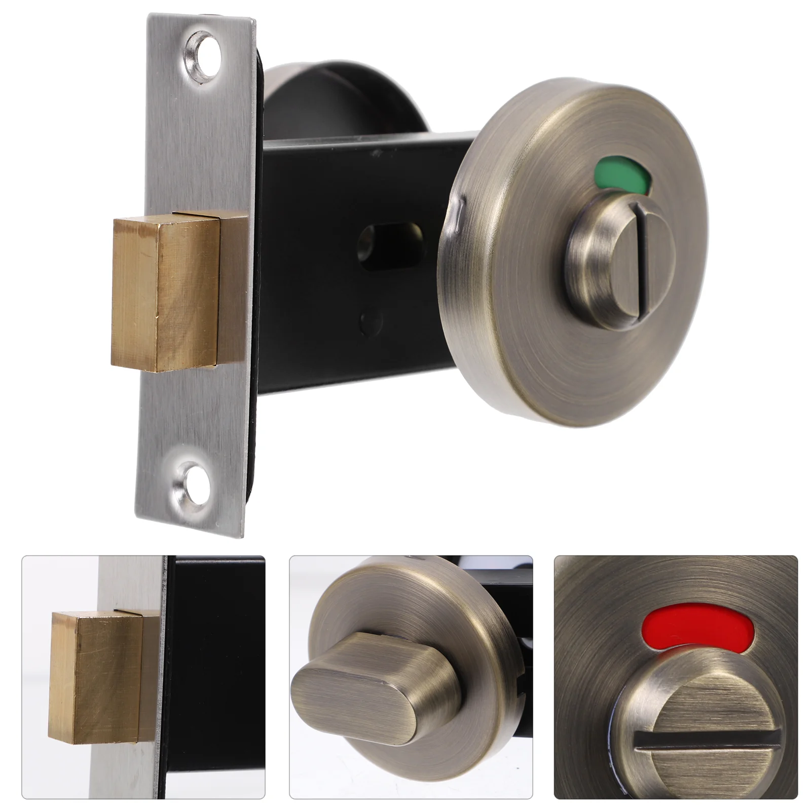 

Bathroom Indicator Lock Commercial Keyless Door Rv Latch Universal Shower Occupied Sign Stainless Steel