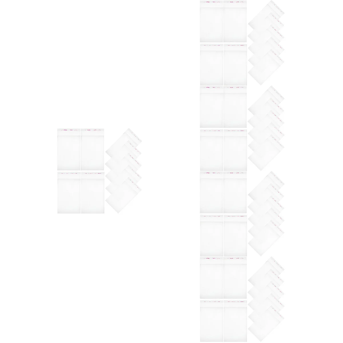 

500 Transparent Small Self-adhesive Multifunctional Clear Flat Bags Packaging Bags Bags