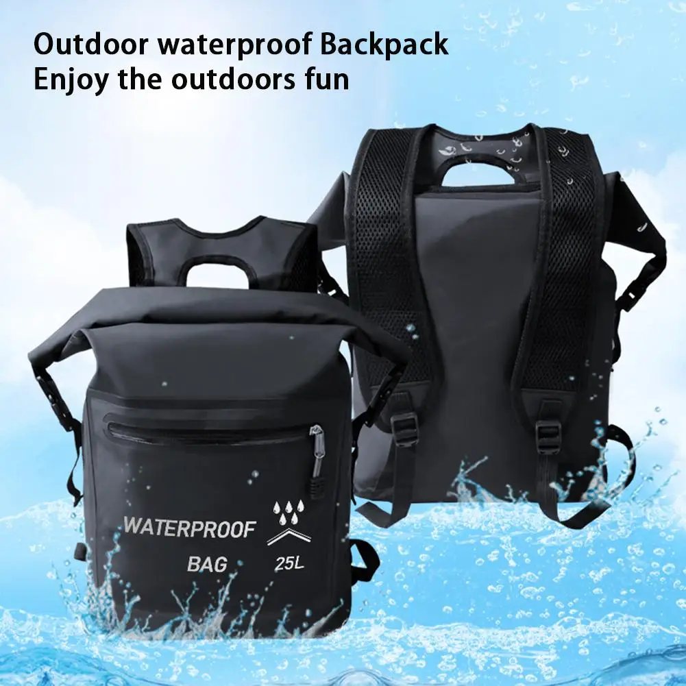 

Outdoor Storage Bag Waterproof Swimming Rafting Kayaking Trekking Floating Sailing Beach Bag Backpack 25L Dropship