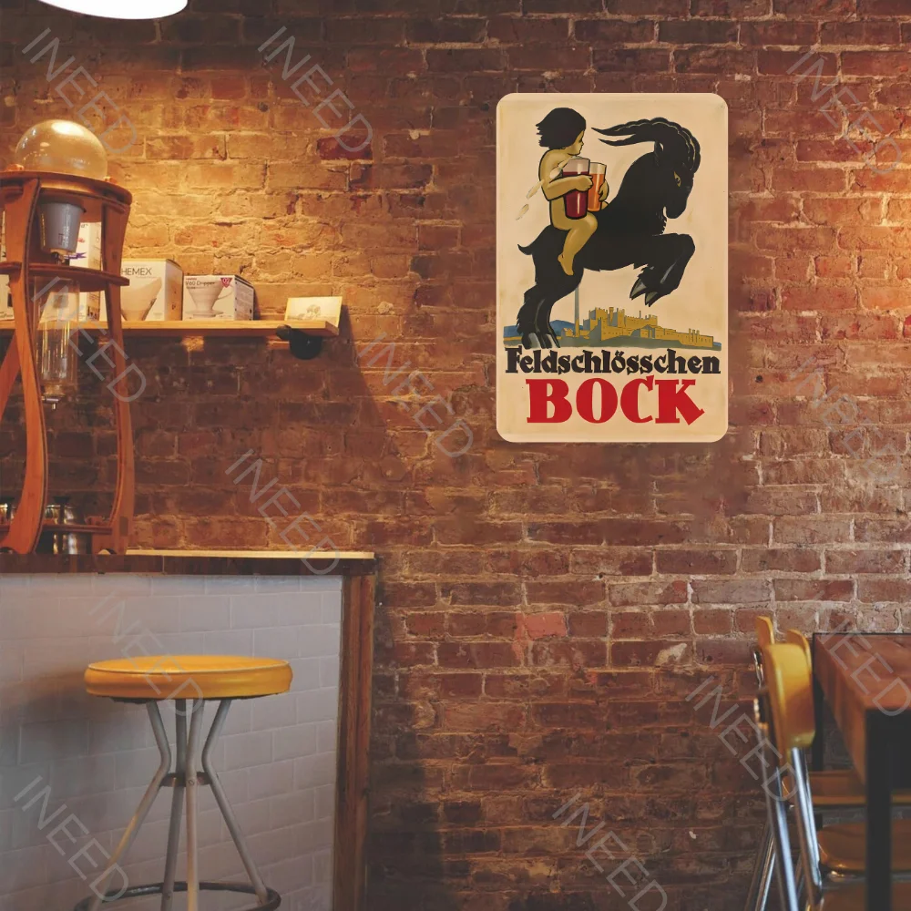 Немецкая марка Пива металлический знак табличка винтажный жестяной для бара