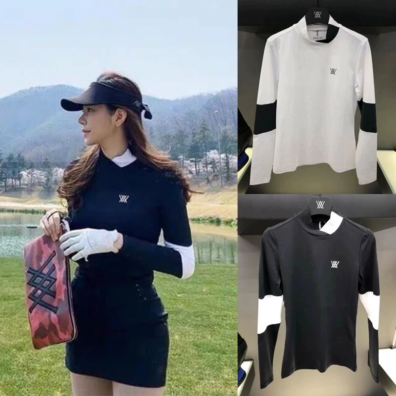 

Новинка 2023, одежда для гольфа, женская футболка с длинным рукавом, спортивный Быстросохнущий Топ из вискозы, дышащее эластичное базовое пальто для гольфа с шариками