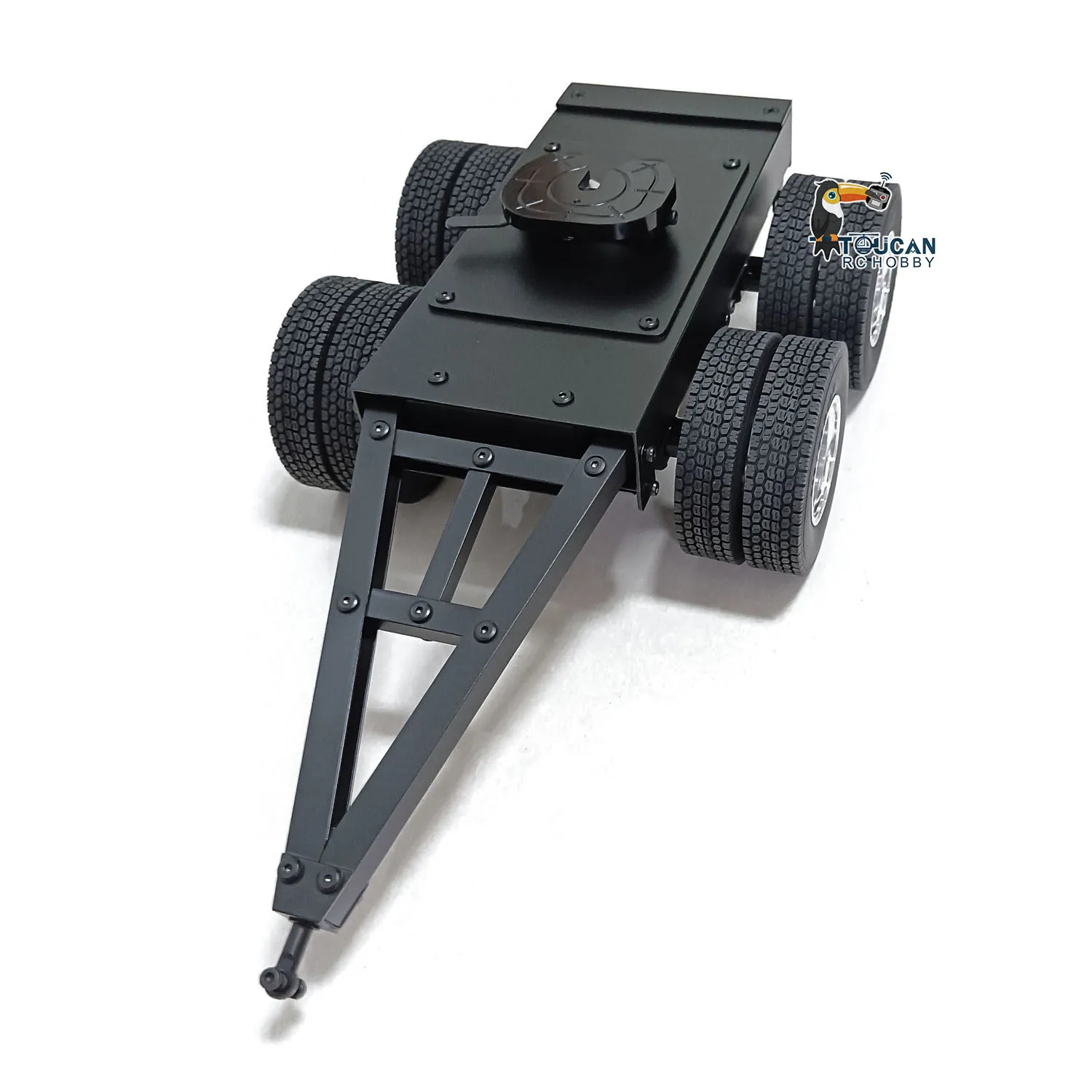 WHL RC металлический прицеп 2 оси тяга запасная часть 1/14 для LESU грузовиков с