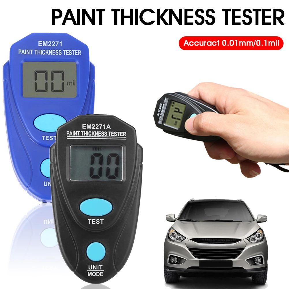 

EM2271 Digital Coating Thickness Gauge Automotive Paint Thickness Tester Mini Digital Thickness Gauge Auto Calibration Data