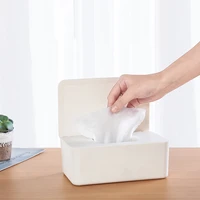 1 pcs household plastic dustproof cover tissue box desktop seal home office decoration wet tissue box