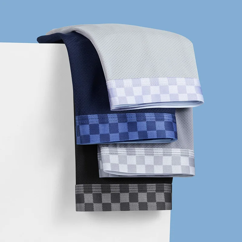 Man BoxerShorts Panties Mens Ice Silk Underwear Men Mesh Boxers Breathable Sexy Boxershorts Male Solid Comfortable Underpants