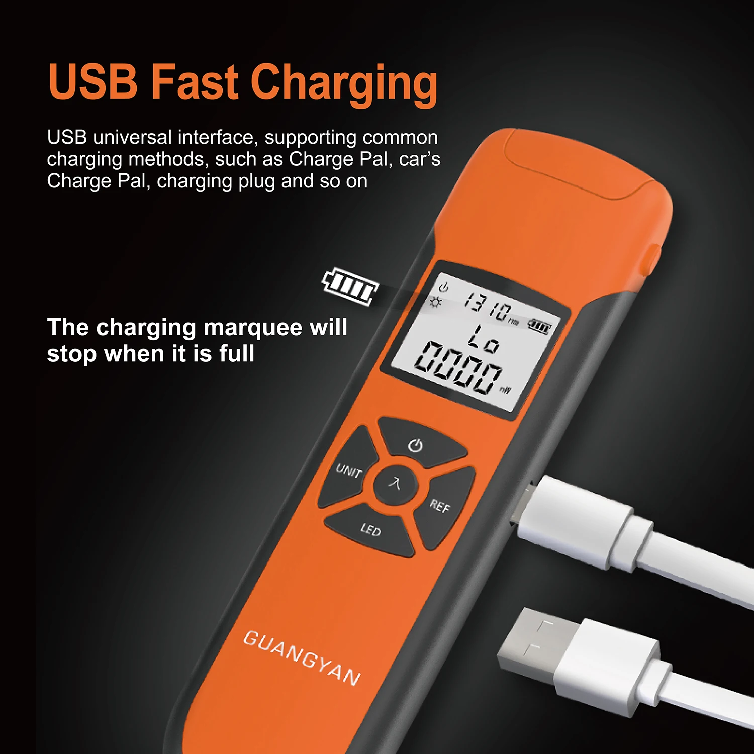 Free Shipping G10 Optical Power Meter High Precision Rechargeable Battery Fiber Optic Power Meter With Flash Light OPM