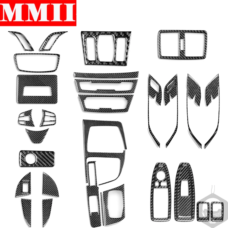 For BMW X1 F48 X2 F39 2016 2017 2018 2019 2020 2021 Car Dashboard
Instrument Panel Air Outlet Handle Set Carbon Fiber Sticker