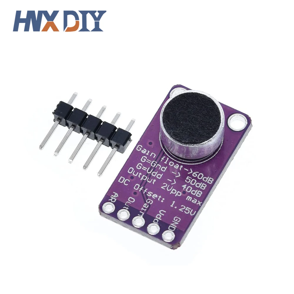 MAX9814 Microphone AGC Amplifier Board Module Auto Gain Control for Arduino Programmable Attack and Release Ratio Low THD