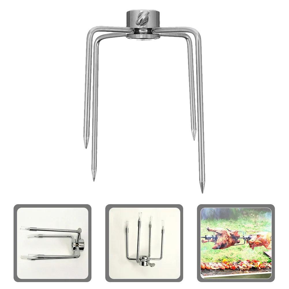 

Rotisserie Forks Meat Fork Grill Spit Rod Roast Chicken Barbecue Kit Bbq Grilling Accessories Tool Replacements Rods Hexagon