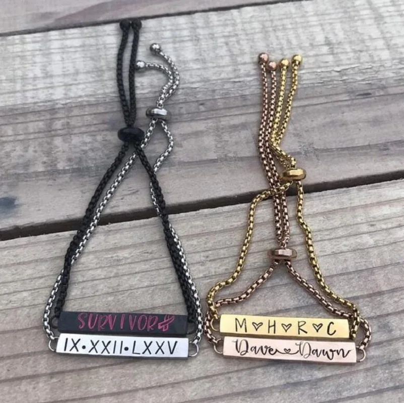 

Индивидуальные именные браслеты, модный браслет-цепочка, простые браслеты, женский браслет-цепочка, браслет из нержавеющей стали с именем на заказ