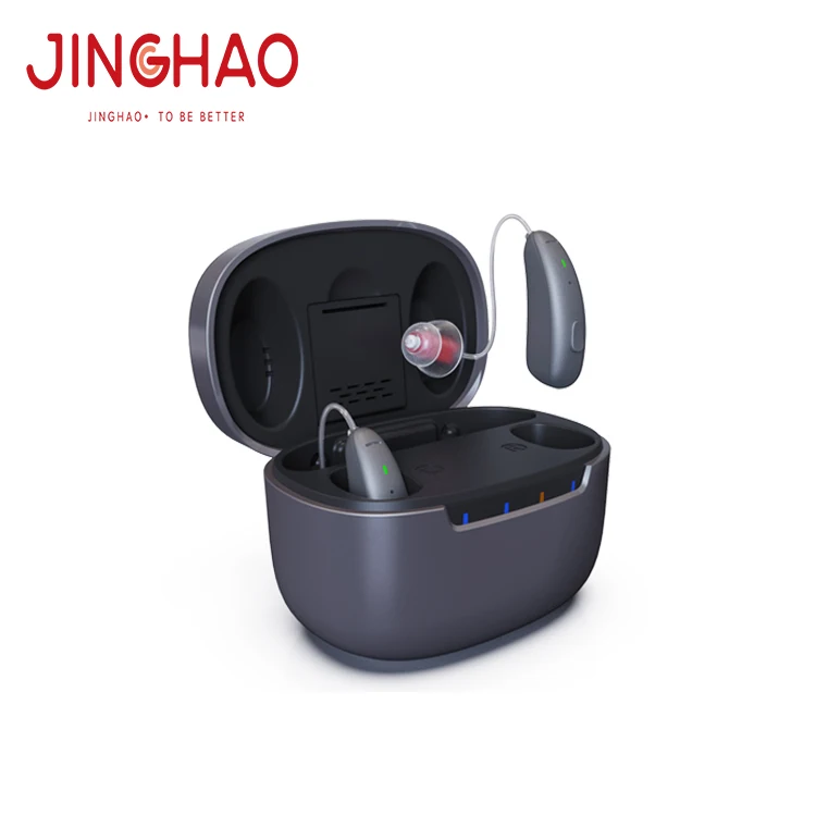 Фото Слуховые аппараты JINGHAO (Китай) с Bluetooth и приложением, перезаряжаемые, для пожилых людей, с высококачественным звуком, для легкой и средней степени потери слуха №3