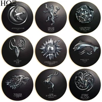 9pcs nine family totem commemorative coin wooden box set metal craft challenge coin collection gift