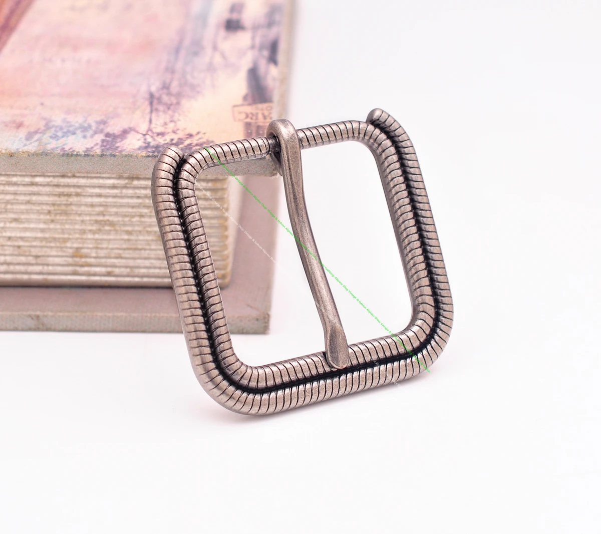 Bkd0666 40 мм Байкерский Западный квадратный полосатый шейный конец стержень пряжки