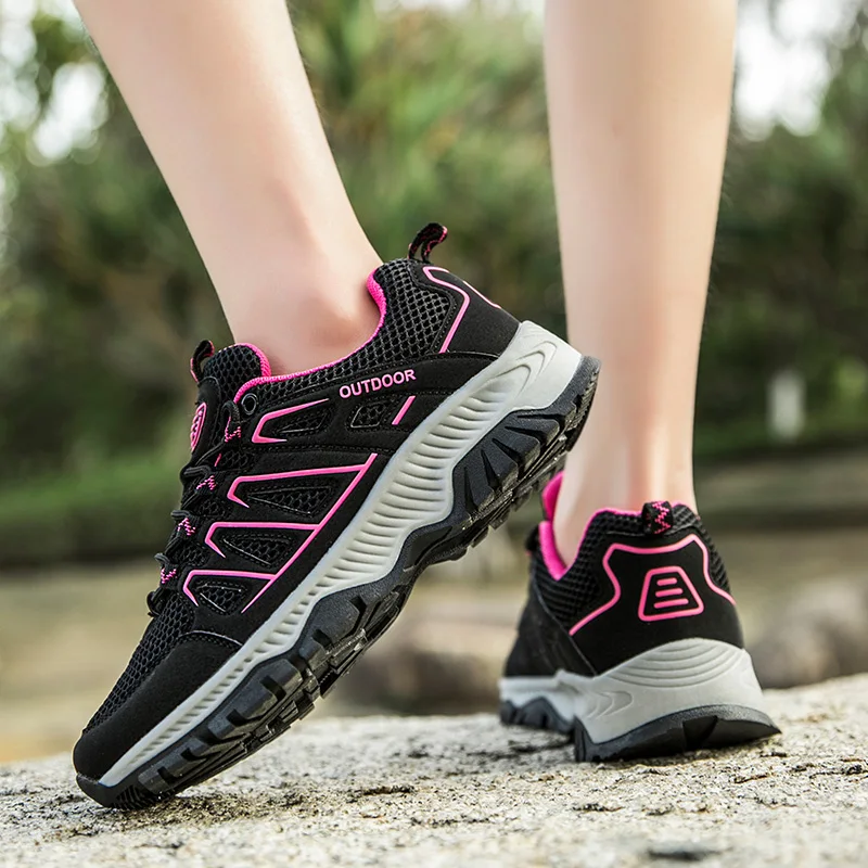 Women's Sneakers Lightweight Mesh Running Sneakers Casual Walking Breathable Outdoor Hiking Non-Slip Hiking Shoes