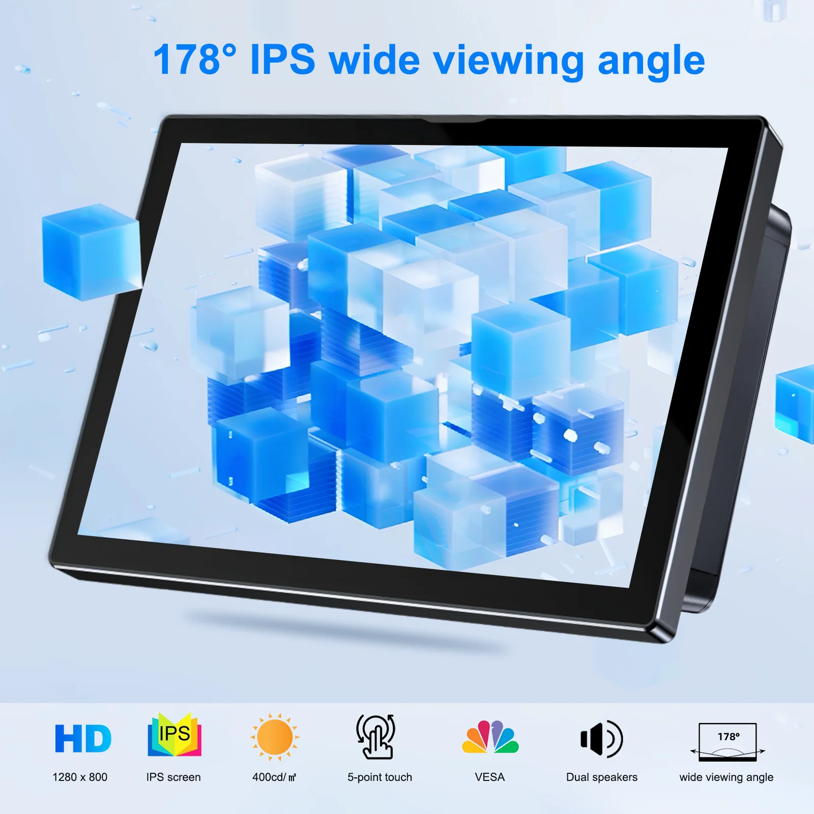 Фото Сенсорный IPS-экран Raspberry Pi 5 4 7/8 дюймов, 1280x800 HD LCD, HDMI-дисплей для RPI 4B 3B+ 3B, дополнительный экран для ПК, портативный монитор №2