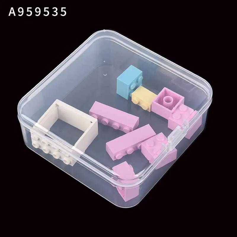 

Прозрачный Полупрозрачный пластиковый чехол 55x55x35 мм из полипропилена для хранения ювелирных изделий, контейнер, серьги, кольца, бусины, сбо...