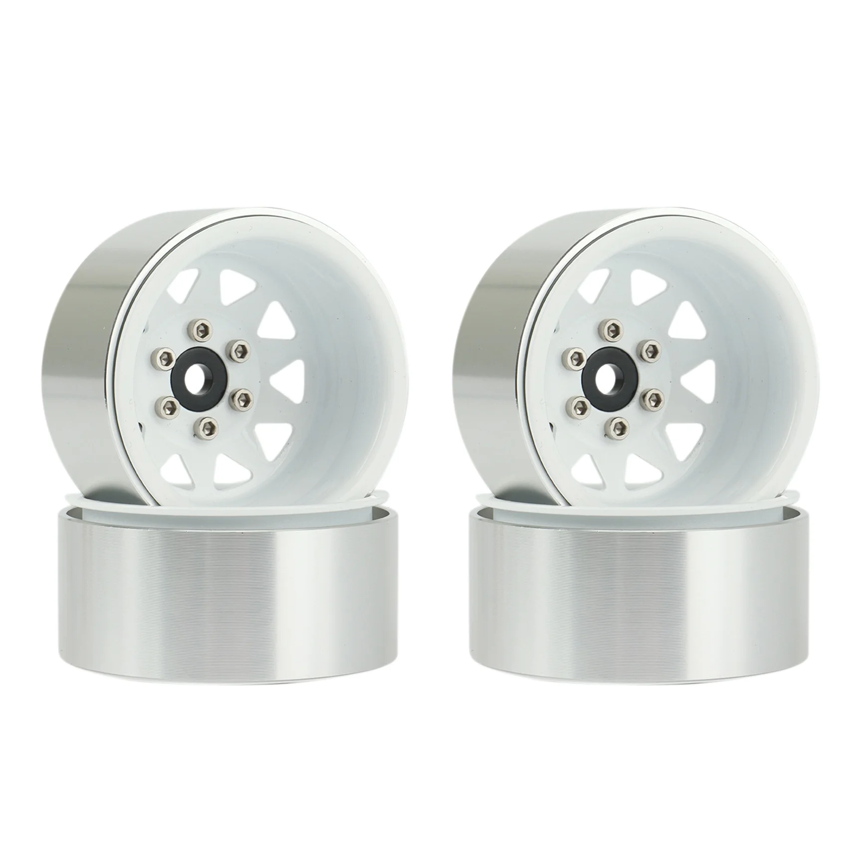 

4PCS Deep Dish Wagon 1.9 Metal Beadlock Wheel Hub Rim for 1/10 RC Crawler Axial SCX10 90046 Traxxas TRX4 RC4WD D90,5