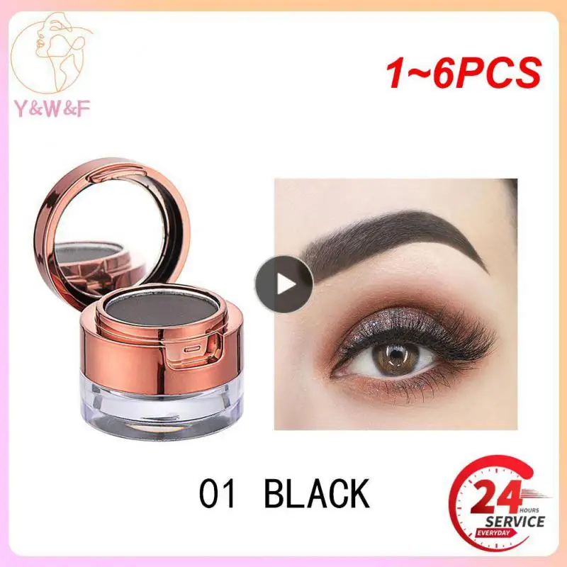 

1~6PCS Eyebrow Dyeing Cream＋Eyebrow Powder Double-layer Combination Waterproof Long-lasting Three-dimensional Makeup