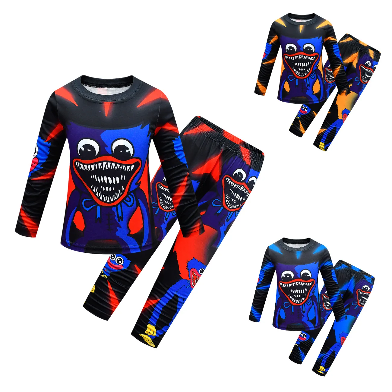 

Poppy Playtime Baby Kids Pajamas Sets Cotton Boys Sleepwear Suit Huggy Wuggy Autumn Pajamas Long Sleeve Pijamas Tops+Pants 2pcs