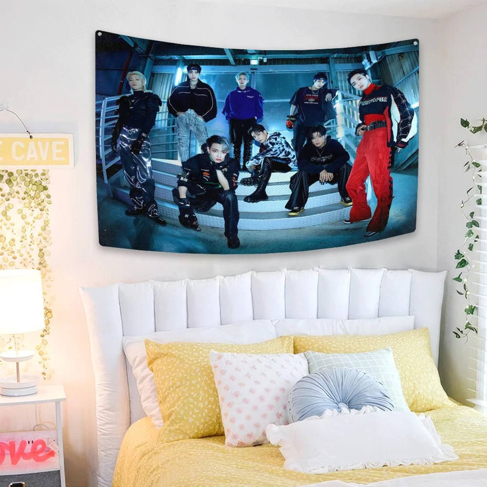 

Гобелен ATEEZ с принтом поп-певицы, украшение для дома, эстетичные большие тканевые настенные ковры, фон для спальни, одеяло для дивана