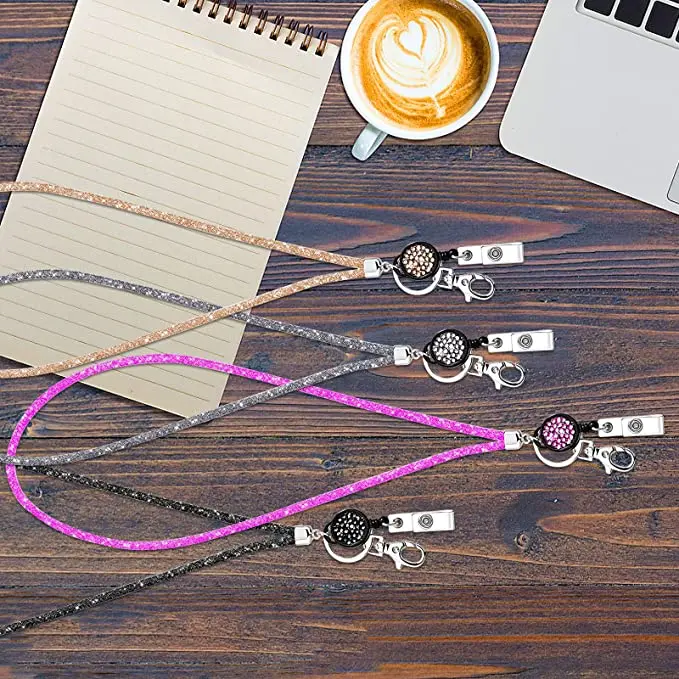 

Retractable Lanyard ID Hanging Rope Phone Safety Tether Exquisite Cute Mesh Necklace Strap Wear-resistant Universal Keychain