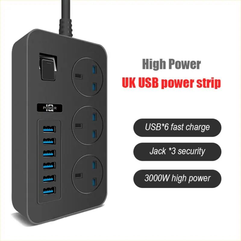 

Умная многофункциональная розетка с выключателем и Usb-портом, 3000 Вт