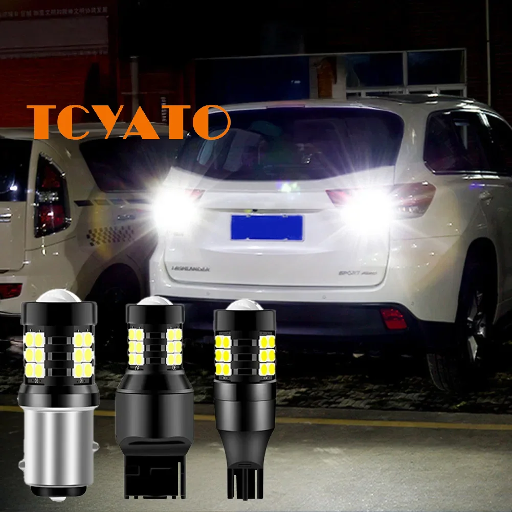 Фото Автомобильный светодиодный указатель поворота TCYATO 1156 7440 PY21W 21SMD, высокая яркость, задний фонарь №1