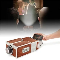 diy 3d projector cardboard mini smartphone projector light novelty adjustable mobile phone projector portable cinema