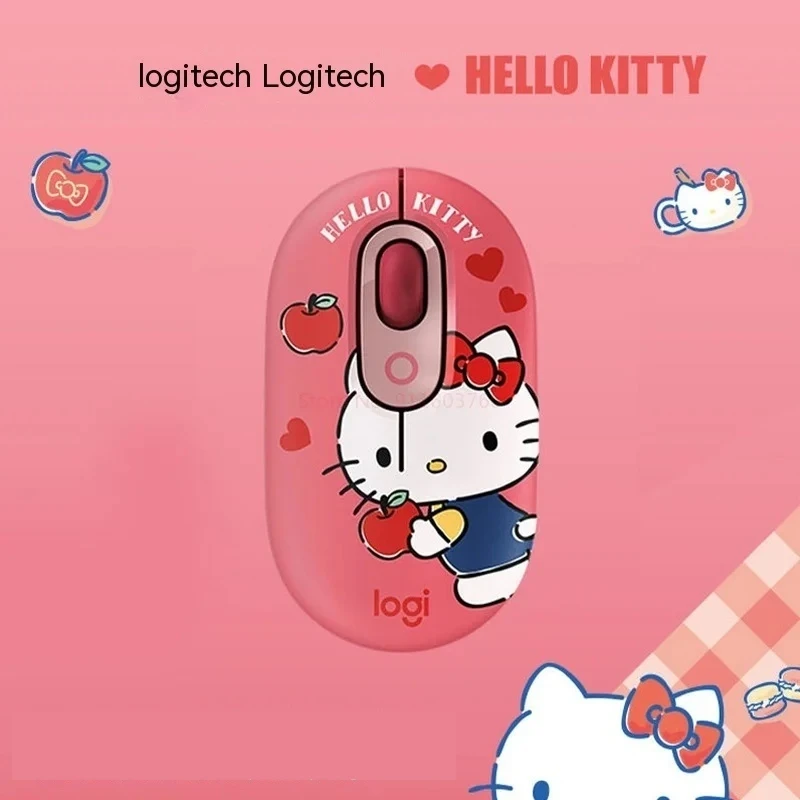 Hellokitty Новинка Logitech поп-мышь Беспроводная Bluetooth онлайн знаменитость клавиатура и