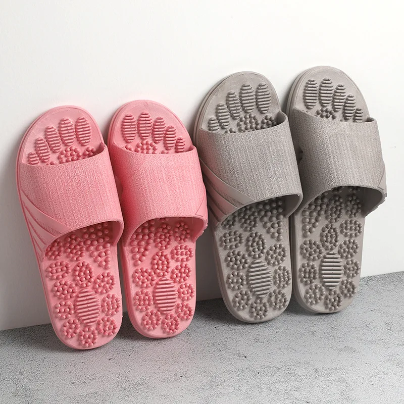 

2021summer Candy Color Massage Home Slippers Bathroom Indoor Slippers Men and Women Plastic Couple Slippers