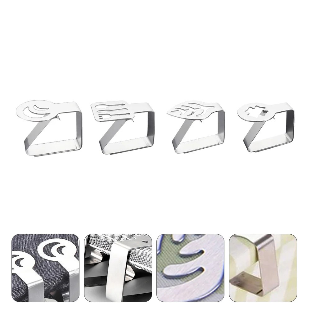 

4pcs Useful Cartoon Creative Tablecloth Clamps Table Cover Clips Tablecloth Clips