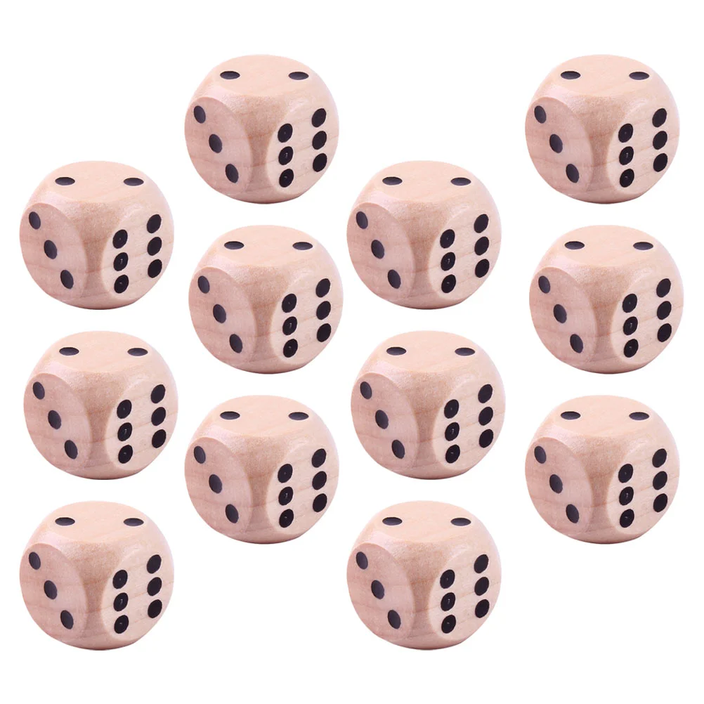 

Dice Game Dices Sided Games Wooden Math Board 16Mm Supplies Toys Teaching Classroom Educational Dot Standard Round Six Corner
