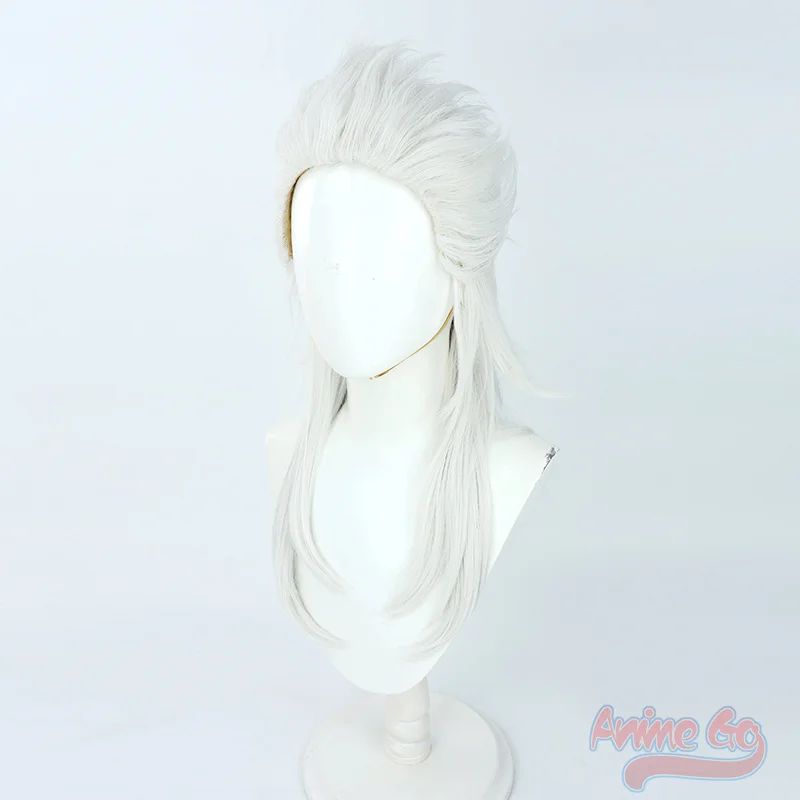 

Pierro Cosplay Wig Game Genshin Impact Snezhnaya Fatui Jester Silver White Halloween Wigs C03009