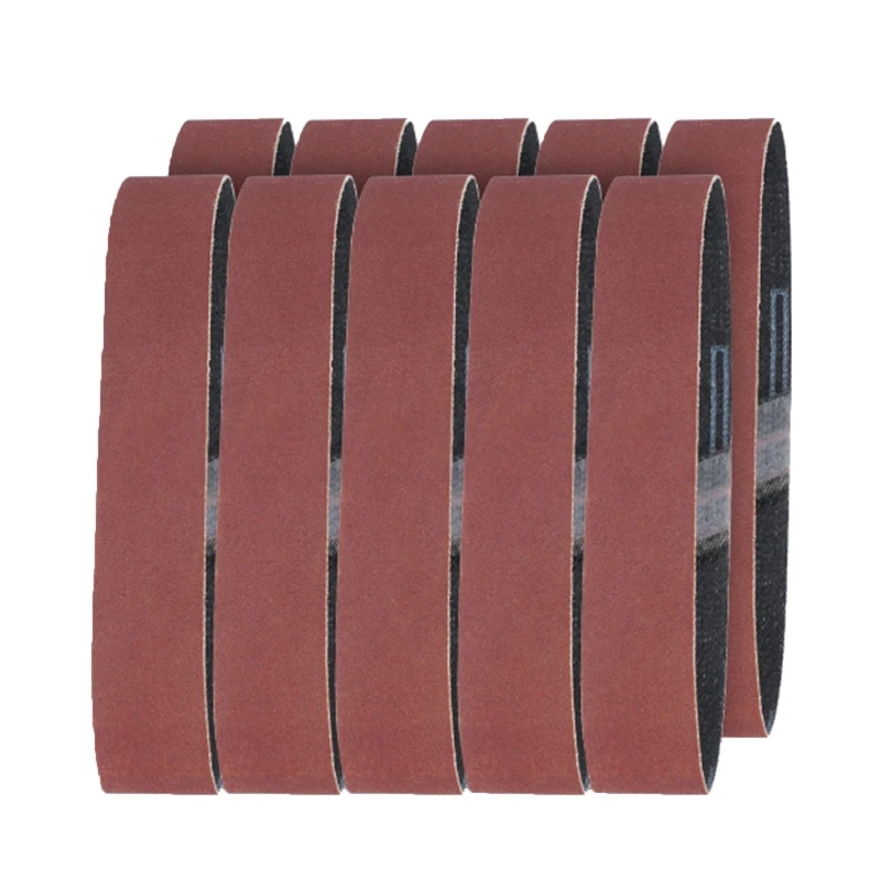 

10x/Set Sanding Belts 120/320/600 Grits Multifunctional Belt Sander 25x330mm for Wood Aluminium Fiberglass Rubber Metal