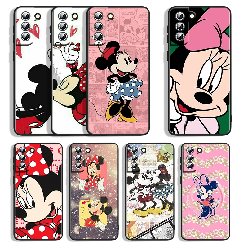 

Silicone Cover Mickey Mouse Animation For Samsung Galaxy S22 S21 S20 FE Ultra S10e S10 S9 S8 S7 S6 Edge Plus Black Phone Case