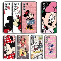 silicone cover mickey mouse animation for samsung galaxy s22 s21 s20 fe ultra s10e s10 s9 s8 s7 s6 edge plus black phone case
